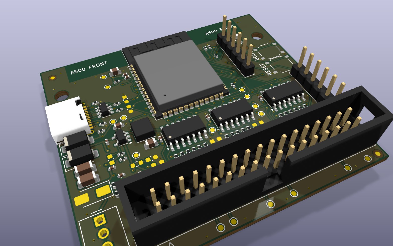 3D render of FluxDrive rev A